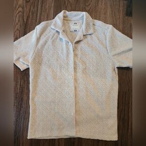 Cactus Cream Textured Button-Up Shirt